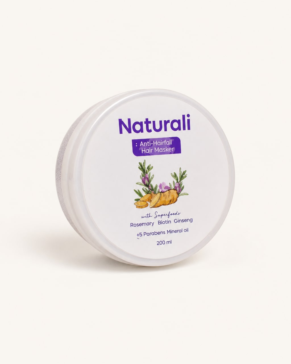 Naturali | Anti-Hairfall Hair Mask with Rosemary, Ginseng & Biotin