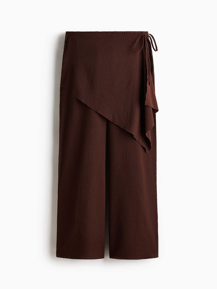 H&M | Wide wrap-detail trousers