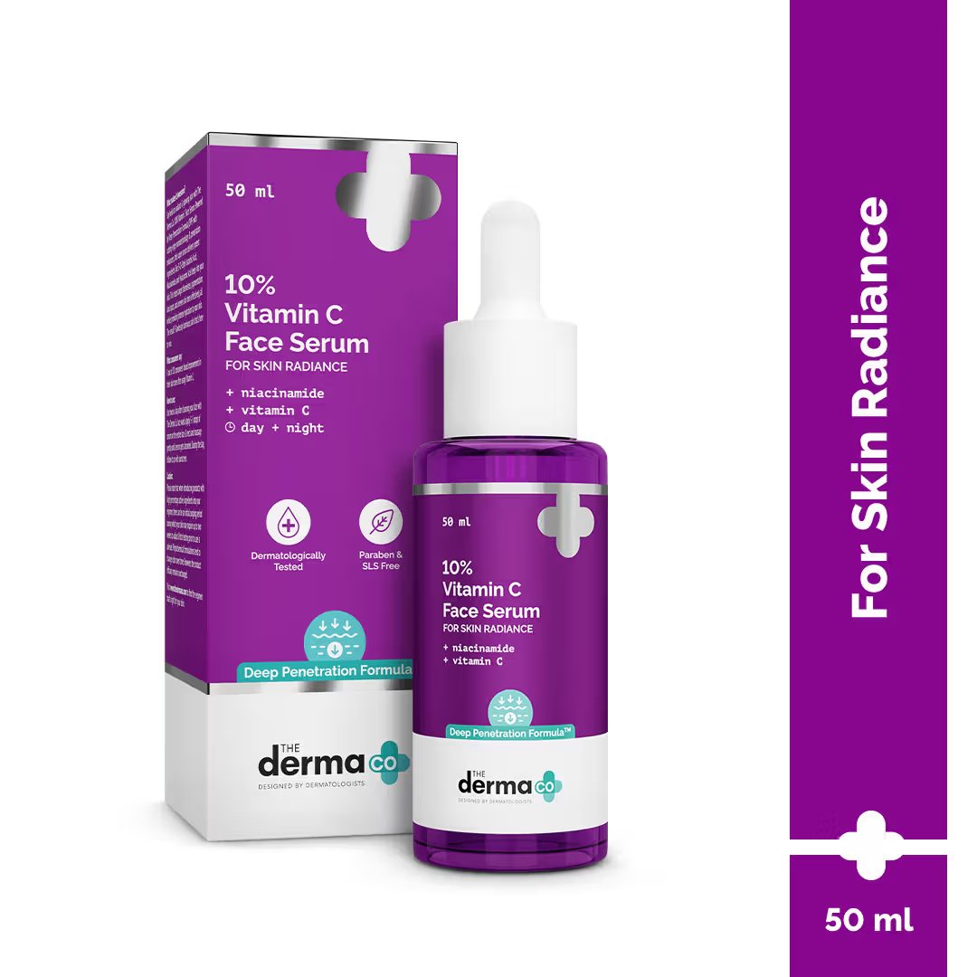 The Derma Co 10% Vitamin C Face Serum Reduces Pigmentation & Glowing Skin For All Skin Types Online