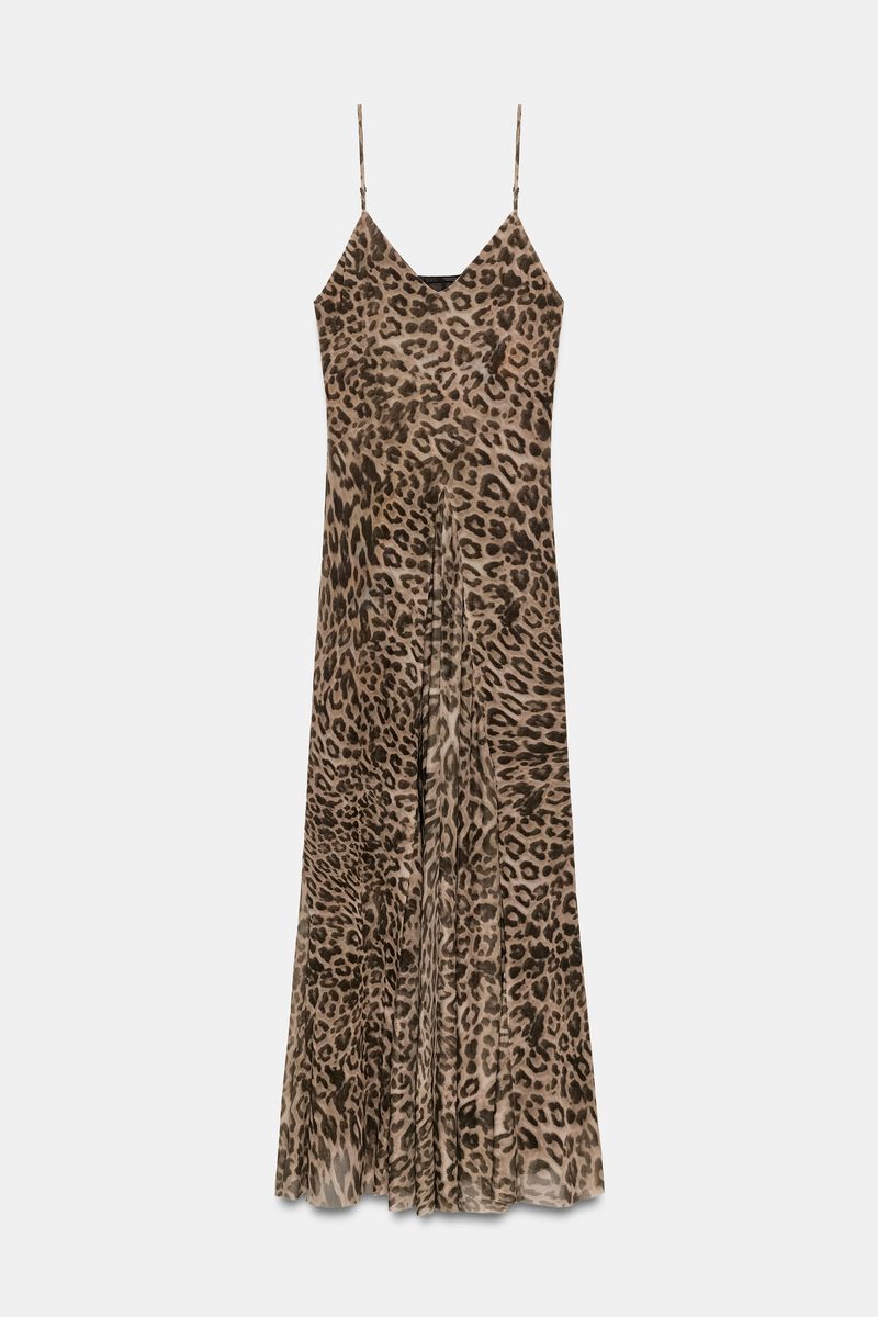 ZARA | Animal Print Tulle Dress