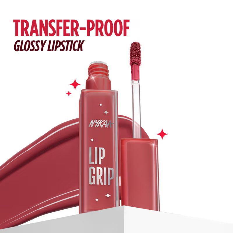 Nykaa | Lip Grip No-Transfer Gloss Intense Shine Vinyl Liquid Lipstick
