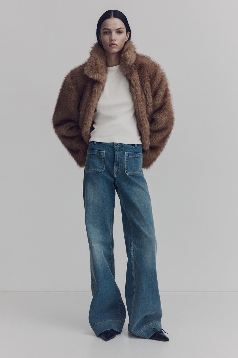 H&M | Women's Denim blue Wide High Jeans | H&M IN